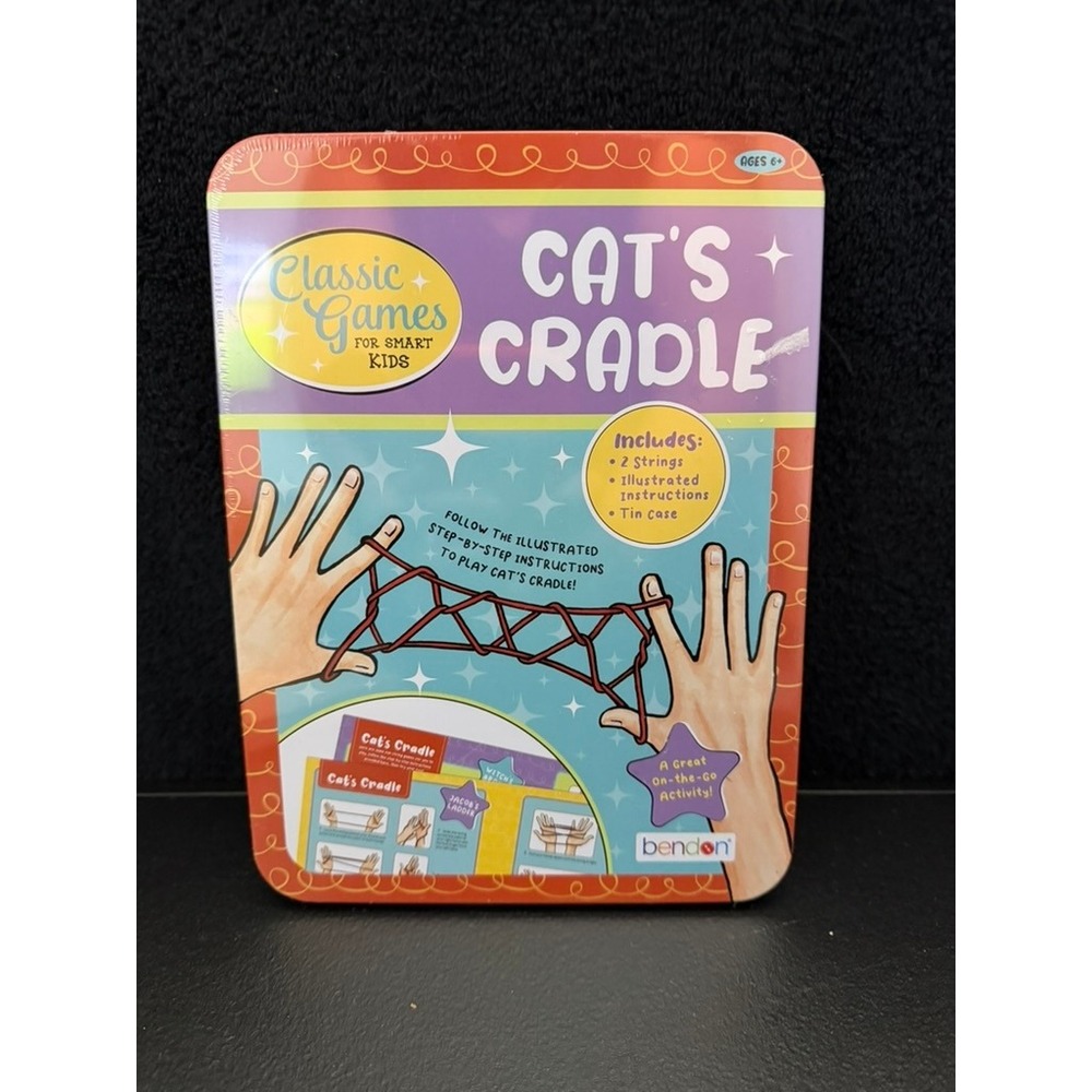 Bendon Classic Games for Smart Kids Cat's Cradle String Game in Travel Tin NEW